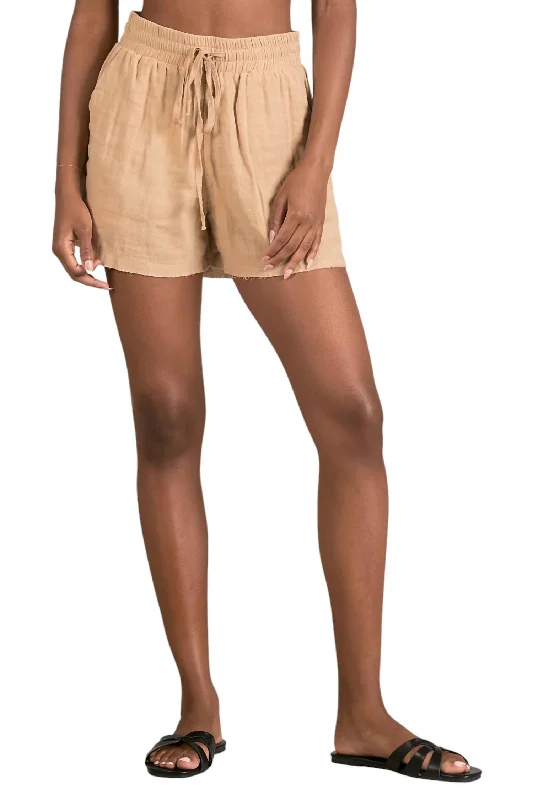 Melia Drawstring Shorts In Peanut Clothes Sales Clothes Sales