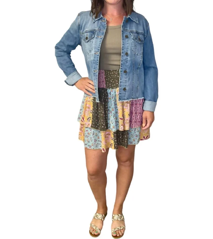 Summer Tiered Skort In Multicolor Women's Clothes For The Office Women's Clothes For The Office