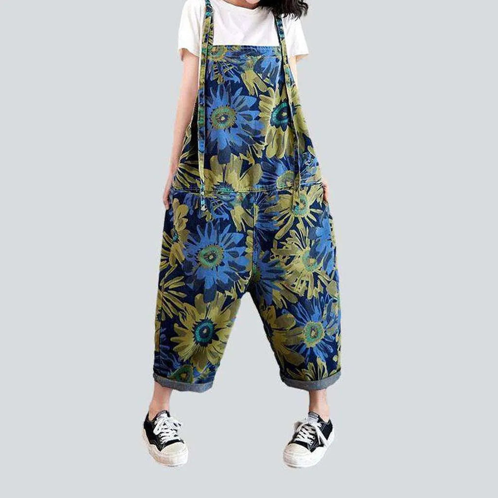 Painted street style jean overall for ladies Casual Wear Casual Wear