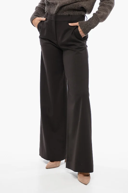 Quelle2 Virgin Wool Pants with Wide-Leg Fit Casual Clothing For Women Casual Clothing For Women