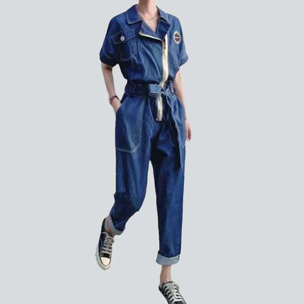 Trendy loose women's denim jumpsuit Women's Office Clothing Women's Office Clothing