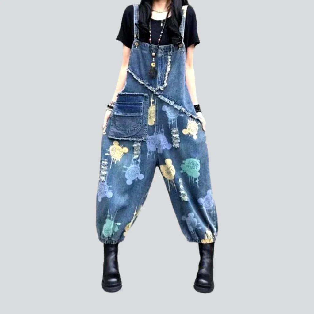 Vintage denim dungaree for ladies Women's Workout Clothing Women's Workout Clothing