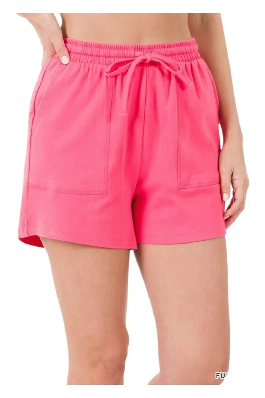 Cotton Shorts In Pink Chic Clothes For Women Chic Clothes For Women