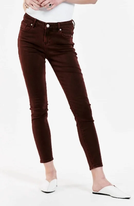 Gisele Skinny Jean In Brown Women's Seasonal Attire Women's Seasonal Attire