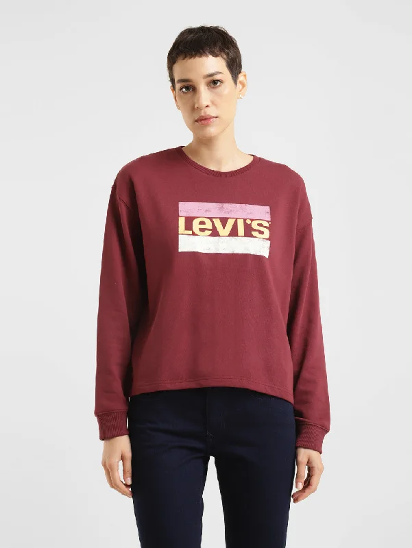 Women's Brand Logo Crew Neck Sweatshirt Timeless Classics Timeless Classics