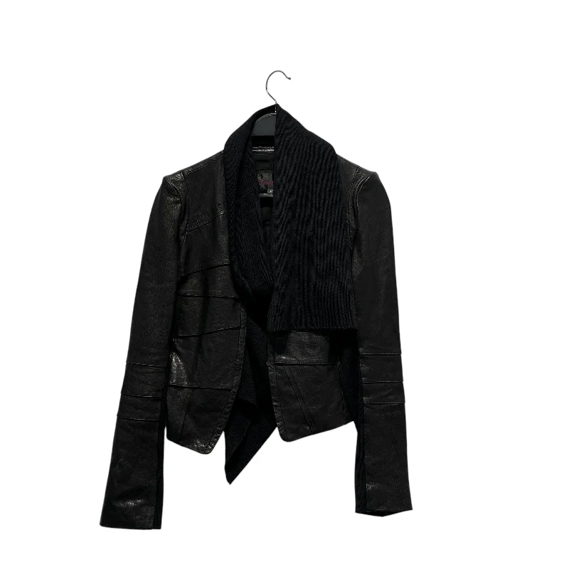 Vintage/Leather Jkt/L/BLK/scarp attachment Modern Women's Wardrobe Essentials Modern Women's Wardrobe Essentials