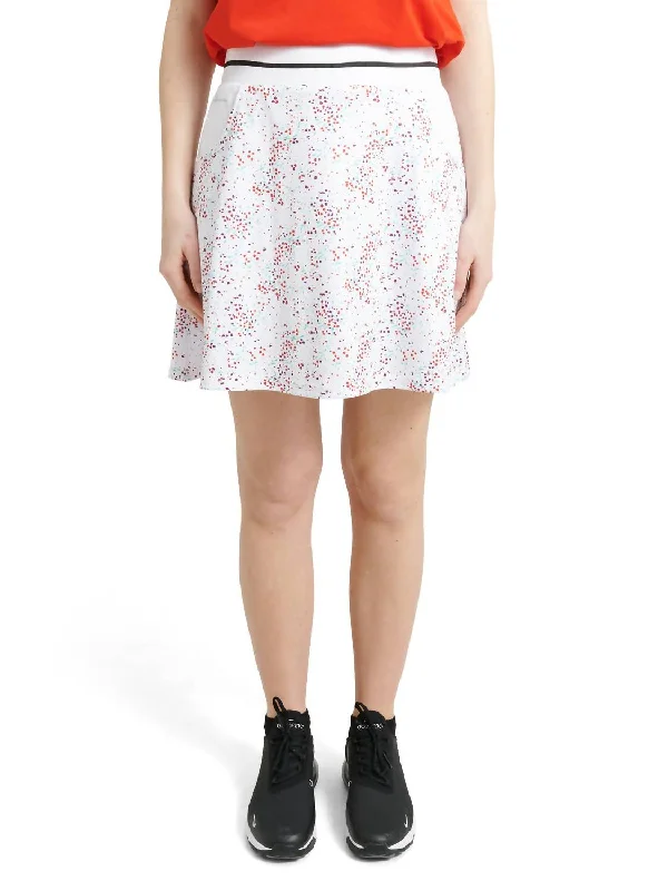 Women Juliet Skort In White Floral Women's Athletic Garments Women's Athletic Garments