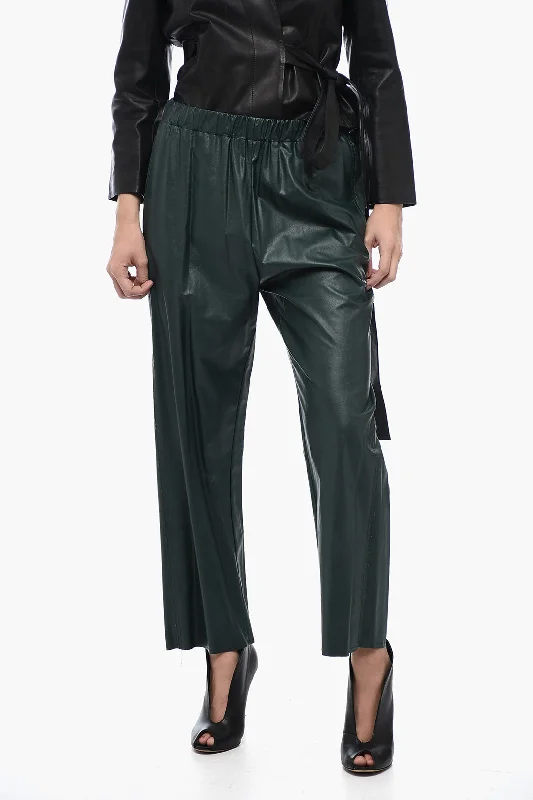 Maison Margiela MM6 Eco-leather Pants with Elastic Waistband Sustainable Fashion  Sustainable Fashion 