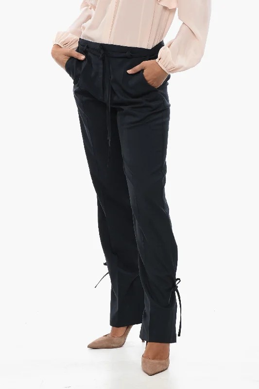 Eudon Choi Relaxed-Fit Pants with Lace Detail Casual Wear Casual Wear