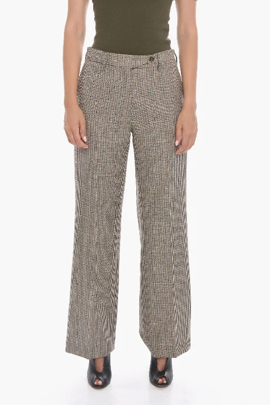 N.21 Chino Trousers with Pied de Poule Pattern Women's Vintage-Inspired Clothing Women's Vintage-Inspired Clothing