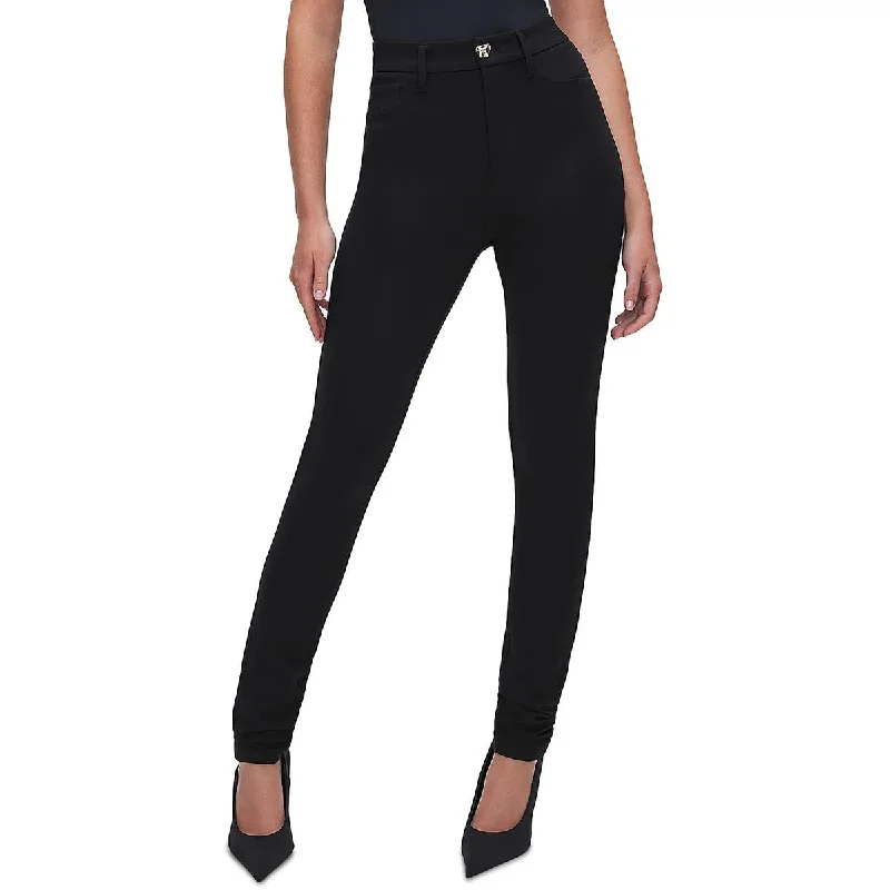 Womens Pocket Solid Skinny Pants Women's Clothes And Apparel Women's Clothes And Apparel