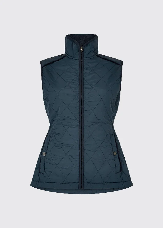 Heywood Women’s Quilted Gilet - Navy Feminine Dresses for Women in Bold Prints Feminine Dresses for Women in Bold Prints