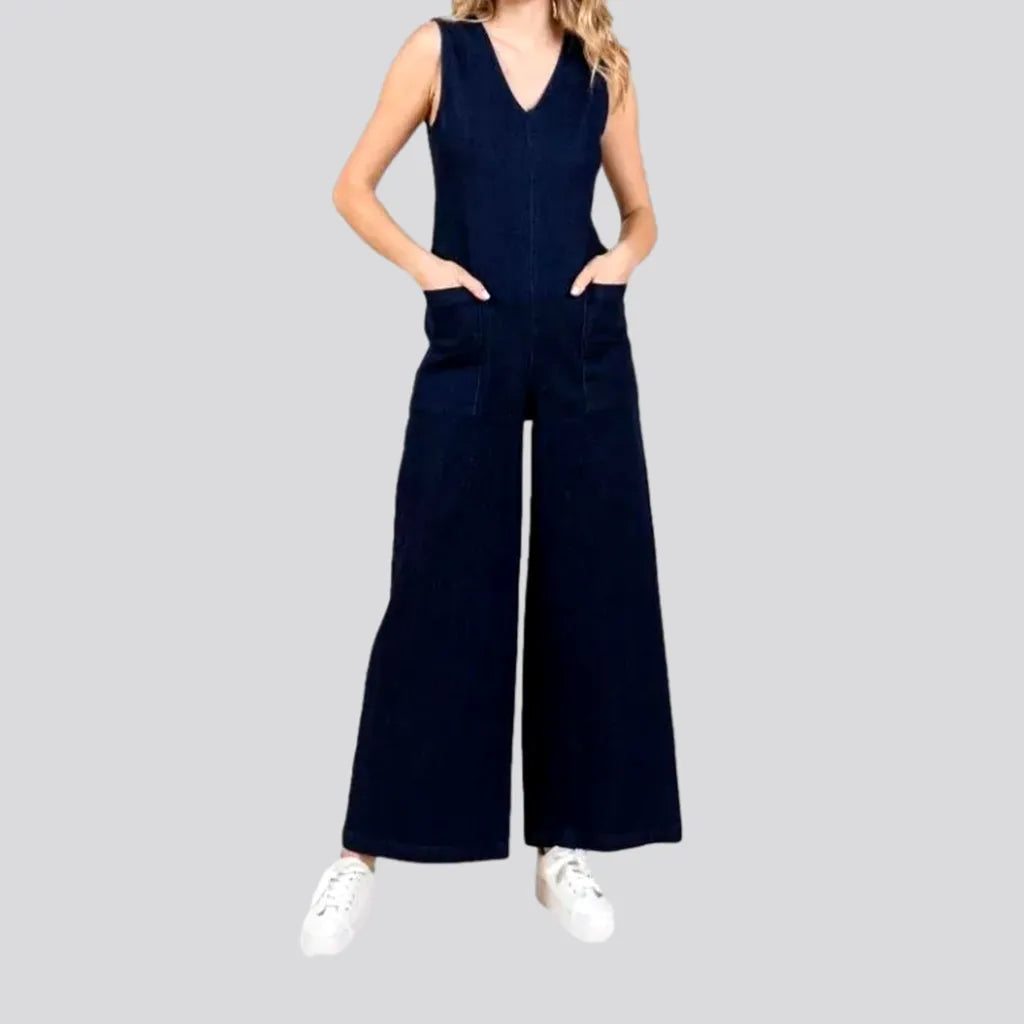 Chic denim women's jumpsuit overall Online Boutiques Online Boutiques