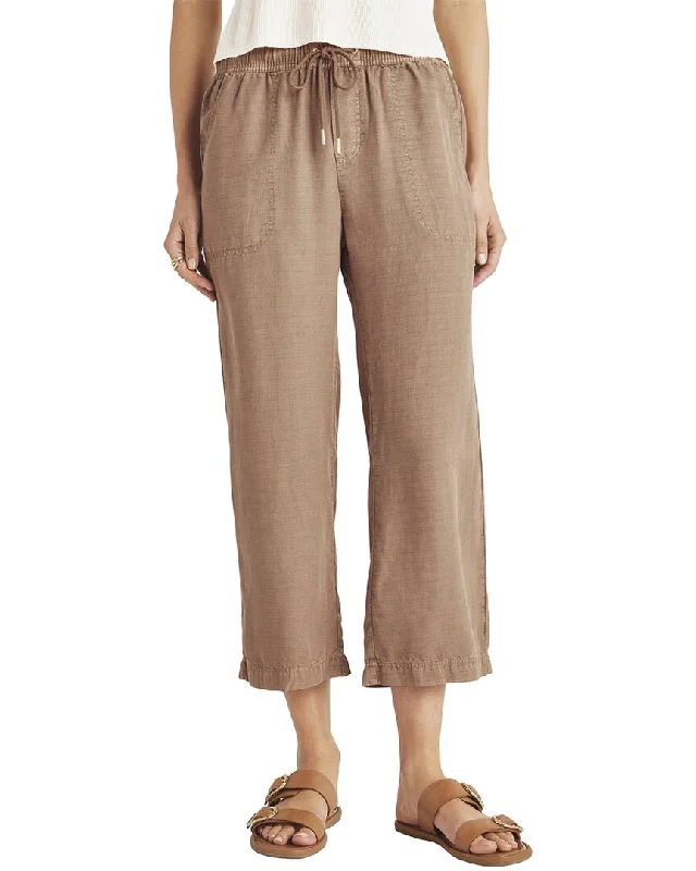 Splendid Angie Crop Linen-Blend Wide Leg Pant Minimalist Women's Fashion Clothing Minimalist Women's Fashion Clothing