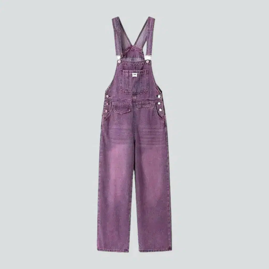 Women's sanded denim dungaree Eclectic Fashion Eclectic Fashion