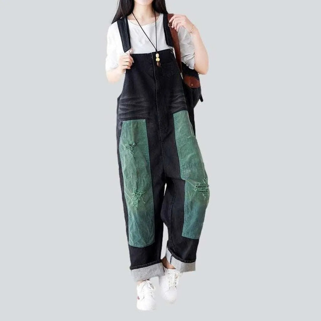 Street style denim dungaree Women's High-End Clothing Women's High-End Clothing