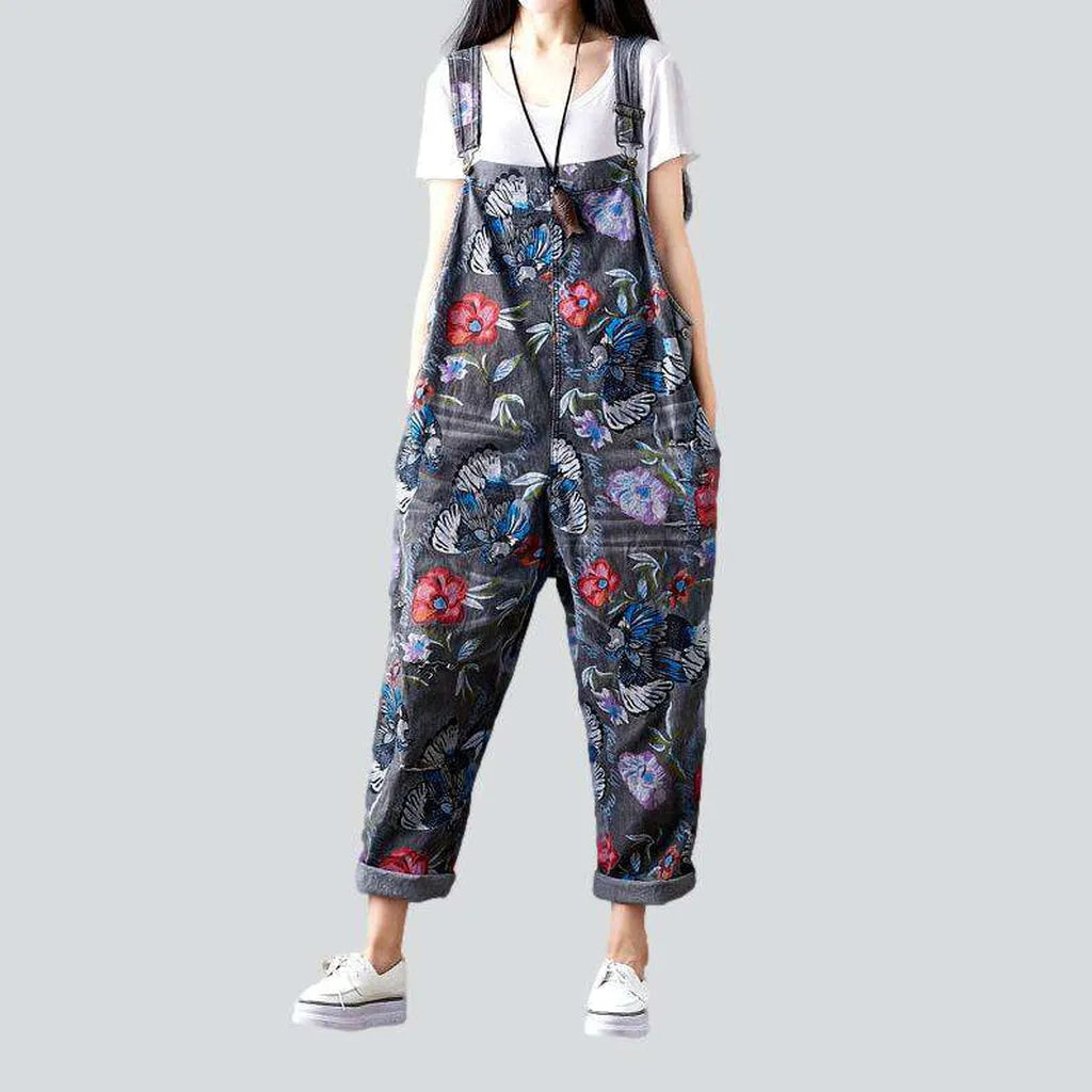 Painted jean overall for women Big Sale Event Big Sale Event