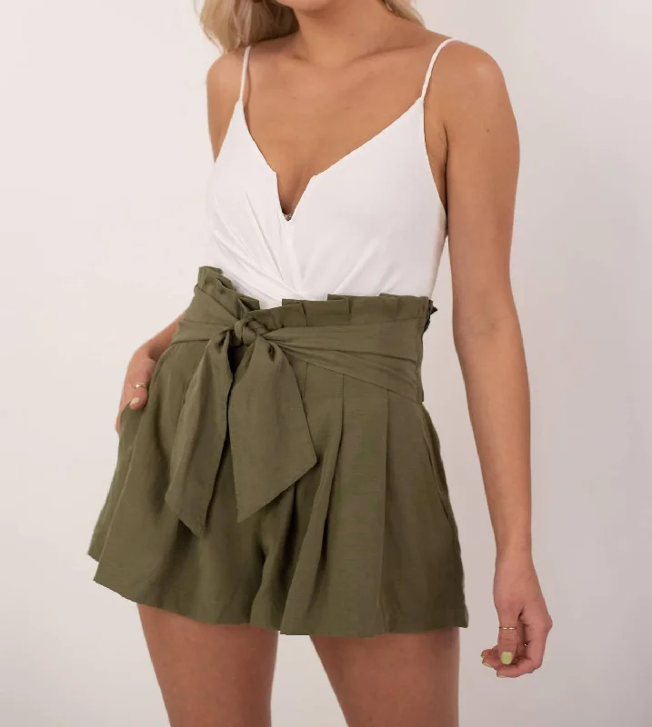 Marika Shorts In Olive High-End Women's Apparel High-End Women's Apparel