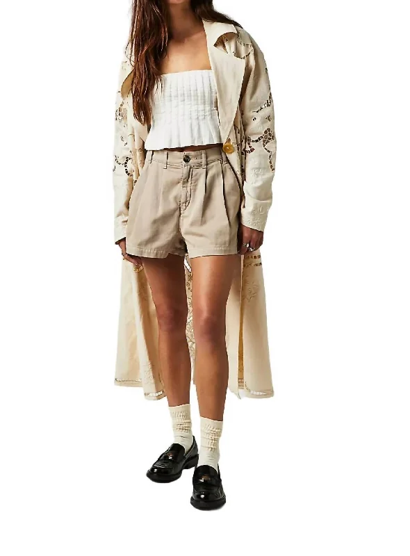 Billie Chino Shorts In Almond Wilk Women's Formal Event Outfit Women's Formal Event Outfit