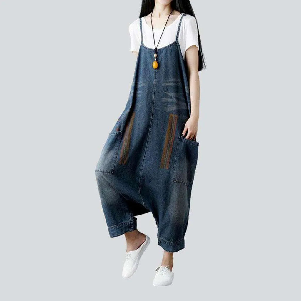 Street painted women's jean overall Women's Seasonal Clothes Women's Seasonal Clothes