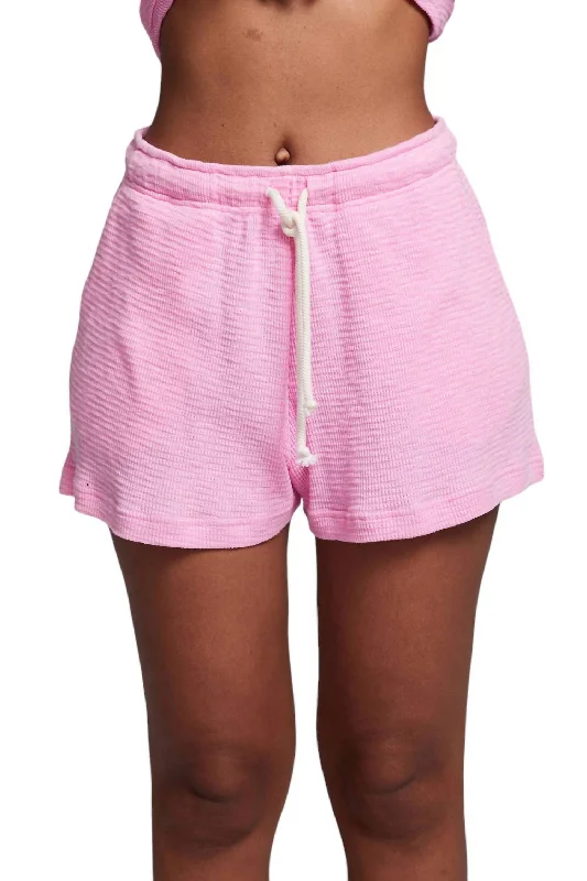 Waffle Shorts In Lavender Women's Activewear Attire Women's Activewear Attire