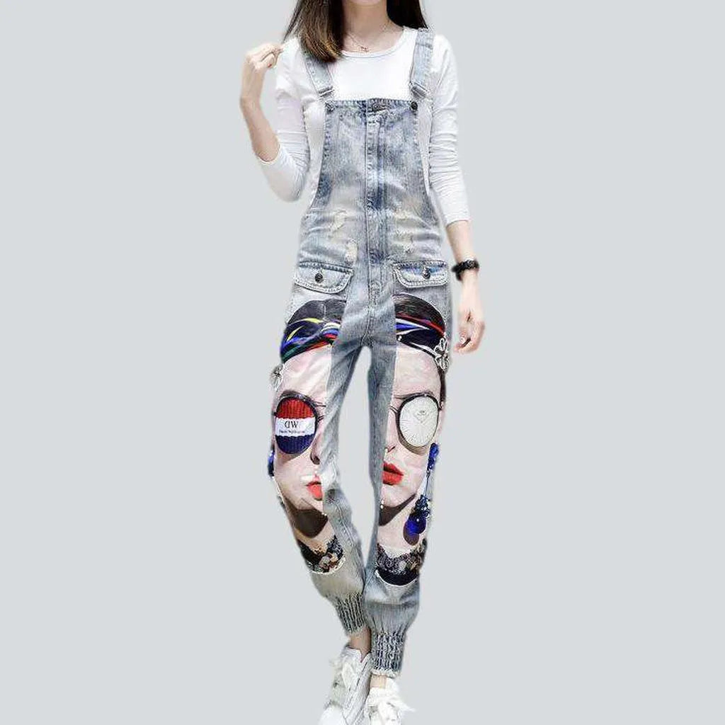 Chic y2k painted jeans overall for ladies Women's Vintage Clothes Women's Vintage Clothes