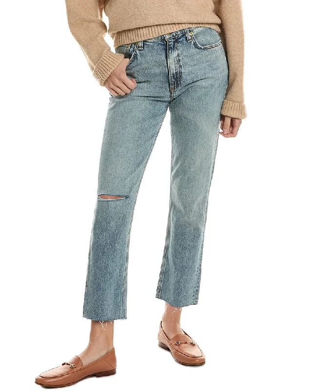 rag & bone Wren High-Rise Slim Straight Leg Jean Women's Office Outfit Women's Office Outfit