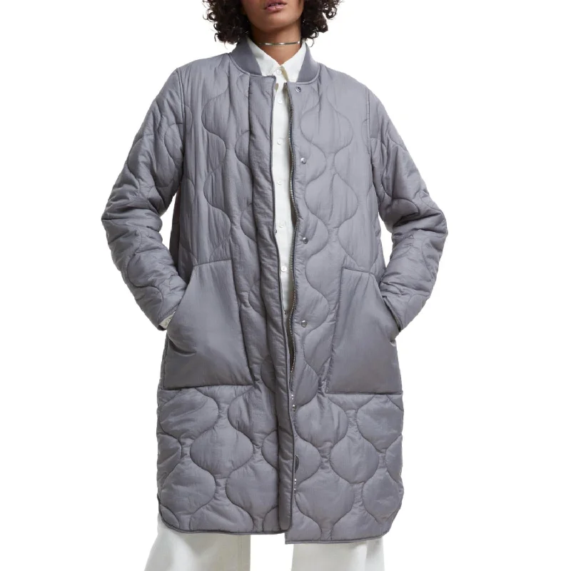 Quilted Coat In Dark Shadow Plus-Size Women's Clothing Plus-Size Women's Clothing