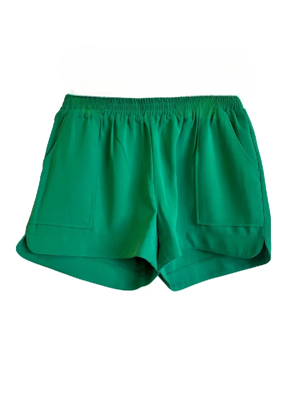 Women's Pull On Short In Green Luxury Women's Clothing Luxury Women's Clothing