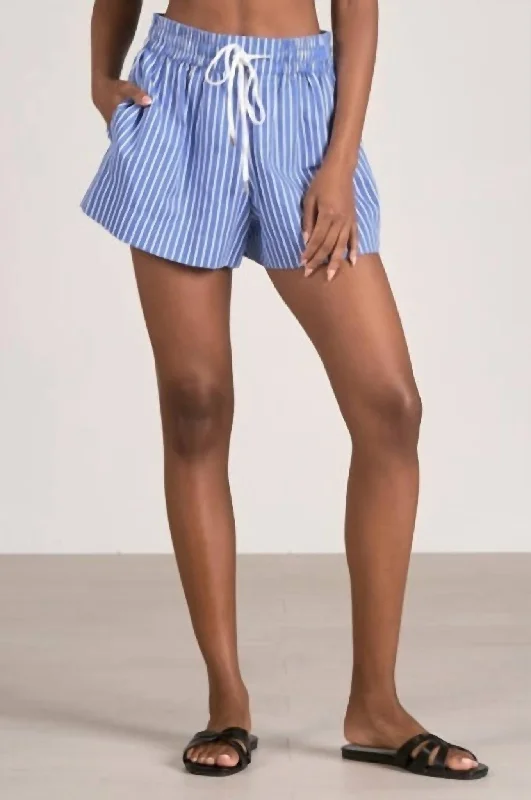 Portside Shorts In Blue Stripe Women's Clothes And Apparel Women's Clothes And Apparel