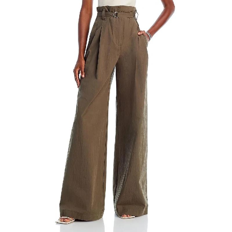 Womens Solid Cotton Wide Leg Pants Women's Evening Clothes Women's Evening Clothes